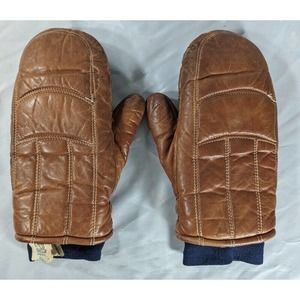 CONROY Men's Leather Mittens WPL 9461 Made in Japan Insulated Size XL - VINTAGE